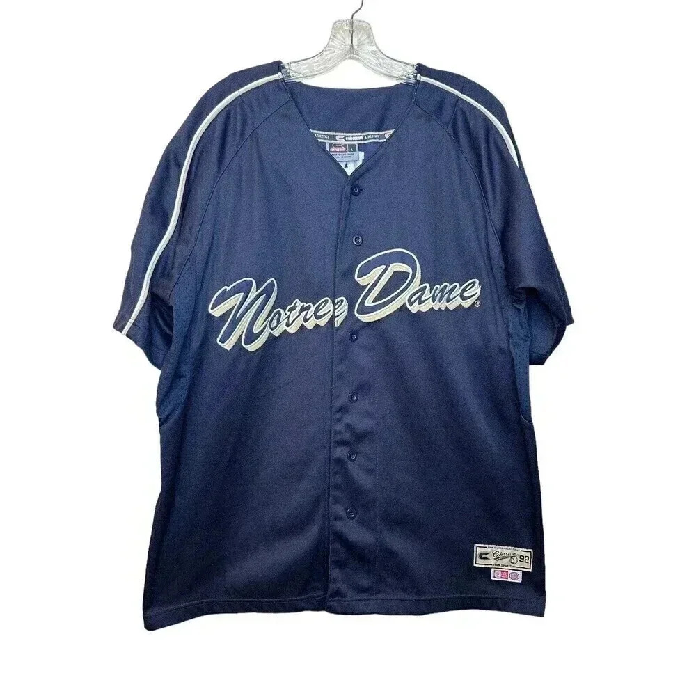 COLOSSEUM NOTRE DAME FIGHTING IRISH BASEBALL JERSEY SIZE Large